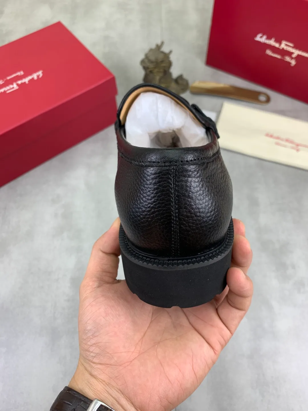 Men's men's shoes 💰P542 new high quality [Ferragamo/Ferragamo] latest model original imported calfskin, imported cowhide lining + original luxury metal buckle + original combination outsole Comparison without pressure Code number: 38-44 (45 customized)